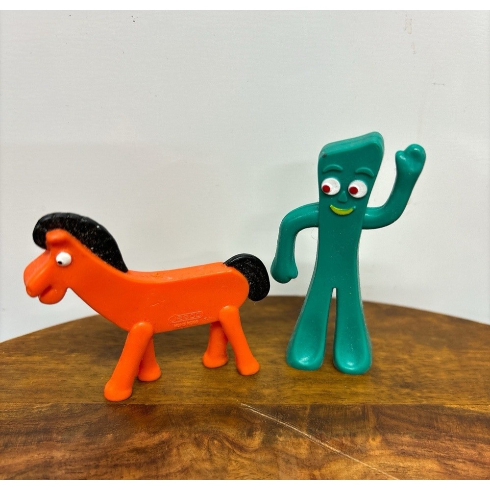 Gumby & Pokey‎ Prema Figure Bendy Figurine Bendable Rubber Jesco